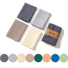 【一件代发贴标】欧美华夫格纯棉茶巾素色菠萝格厨房巾抹布家居