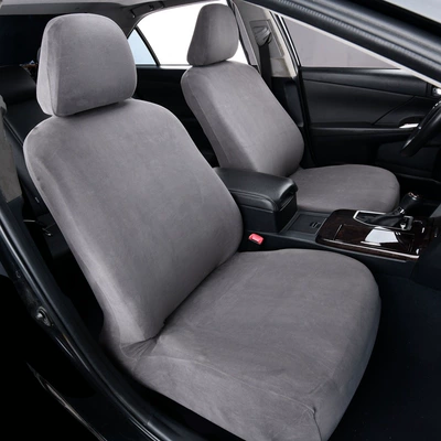 Universal front seat covers for driver and passenger seats, high-elastic fabric dustproof seat cushion covers, headrest and seat separate covers (Universal seat cover) - dark-gray-velvet-fabric-front-row-a-type-1-piece-one-size-fits-all-universal