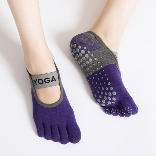 Summer and Autumn Hot Sale Fashion Non-Slip Silicone Socks, Glue-on Sports Socks, High-Elastic Yoga Toe Socks, Boat Socks, Five-Toe Socks