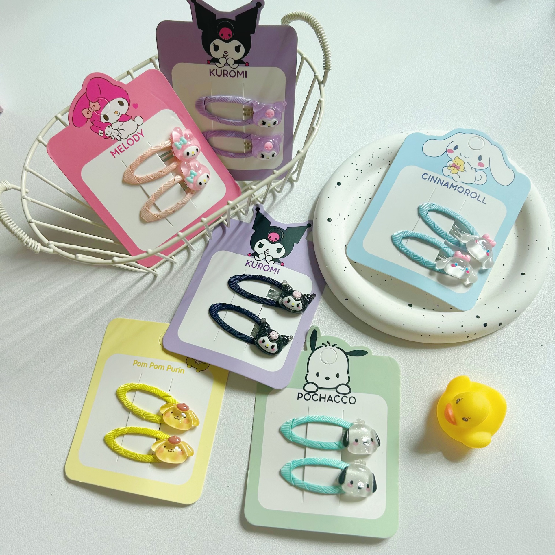 2024 nuevo Kuromi niñas lindas brocas de pelo para niños brocas de pelo para bebés de dibujos animados adornos para el pelo