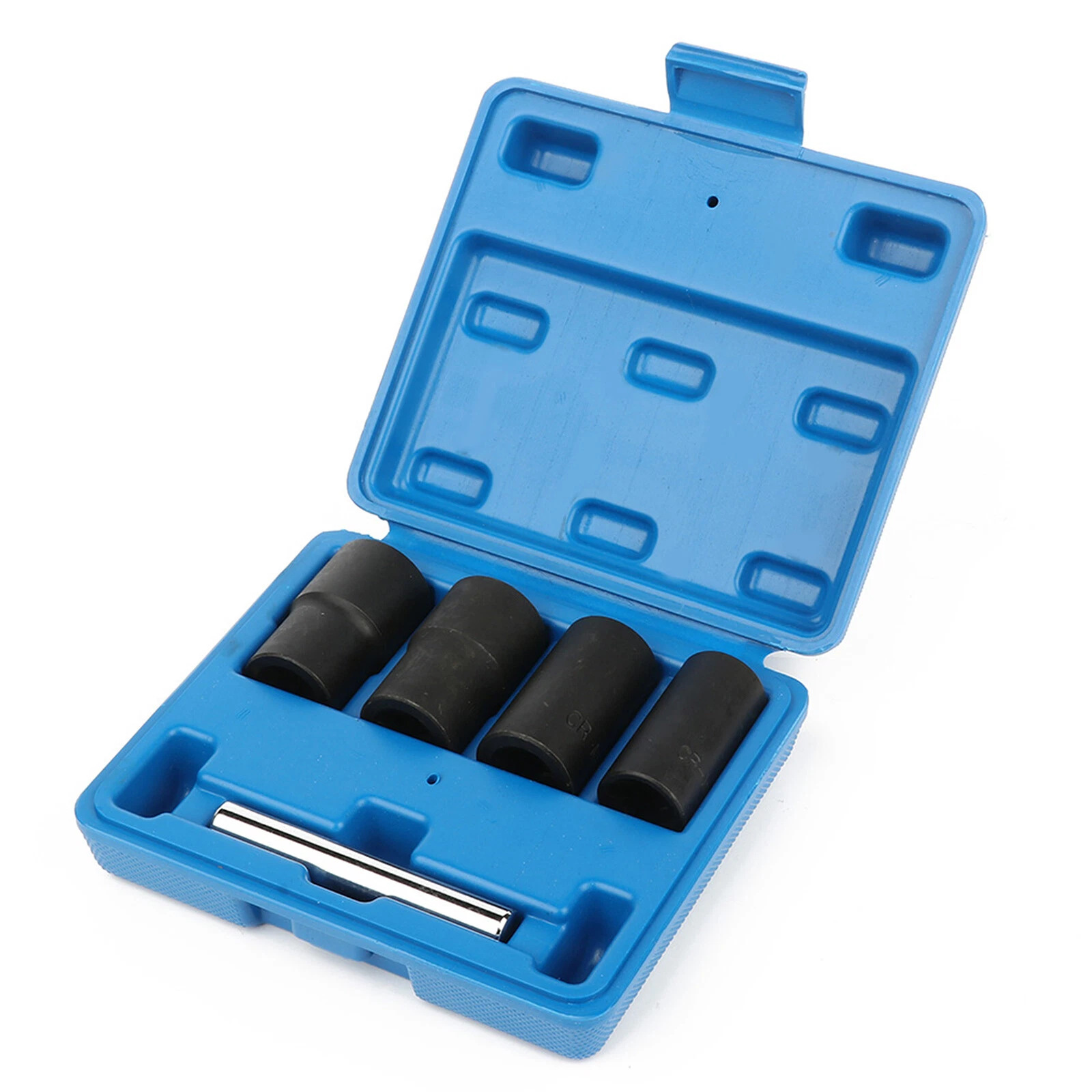 Chrome-Molybdenum Steel 6-Piece Set of Anti-Loosening Socket Tools, Spiral Anti-Loosening Socket, Anti-Loosening Socket Nut Extractor Cr-Mo