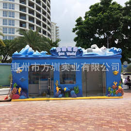 厂家定制大型售卖亭卡通海的世界奶茶咖啡亭小吃售卖亭景区小吃街