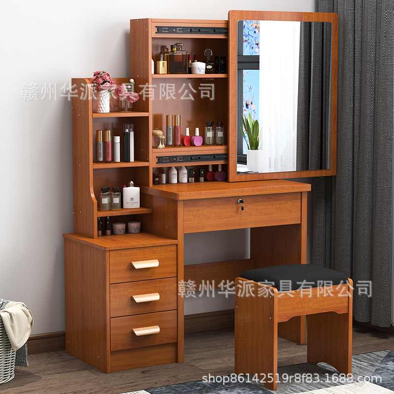 Dresser Makeup Table Cosmetics Table cómoda, pequeña habitación, simple Gabinete de cubo, Mesa de maquillaje integrada