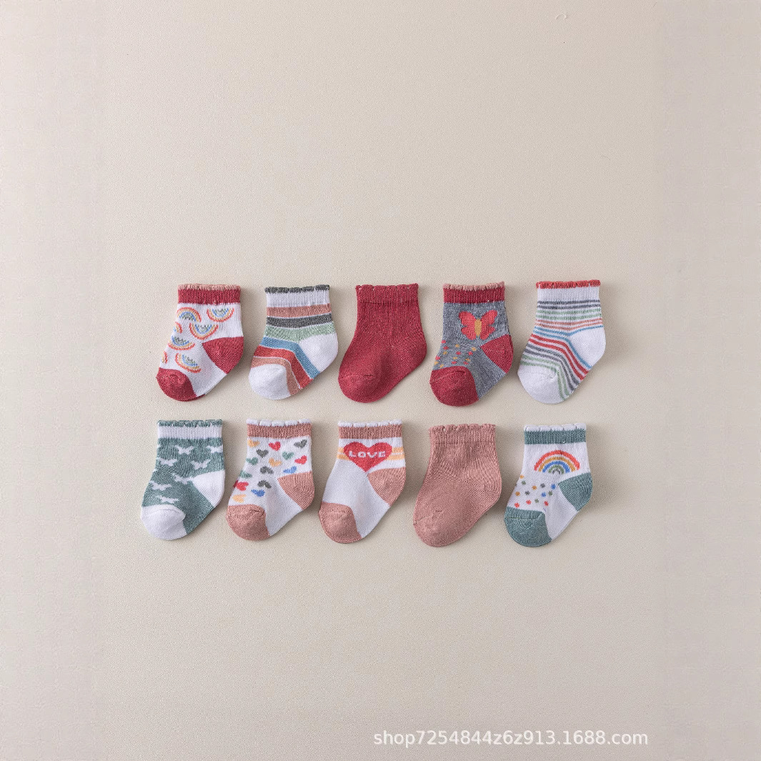 10 pairs of baby neutral socks