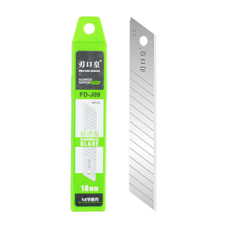 10 unidades Super rentable fácil de llevar Art Blade 18mm de ancho 14 secciones nuevo hoja de corte de papel negro hoja de arte