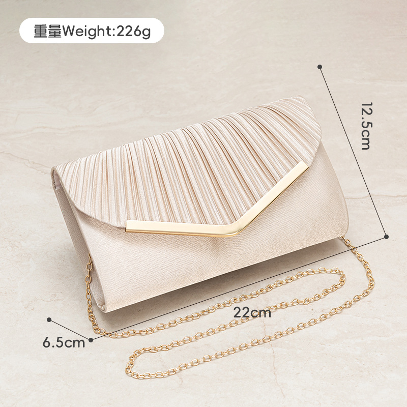 跨境新款女士绸缎晚宴包高档宴会手拿包礼服小方包包时装手提钱包