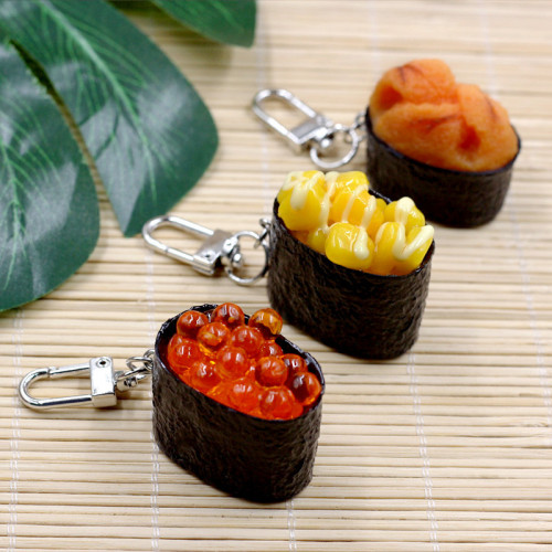 Simulated food Japanese small fish roe sushi keychain Japanese creative bag pendant decoration gift gift