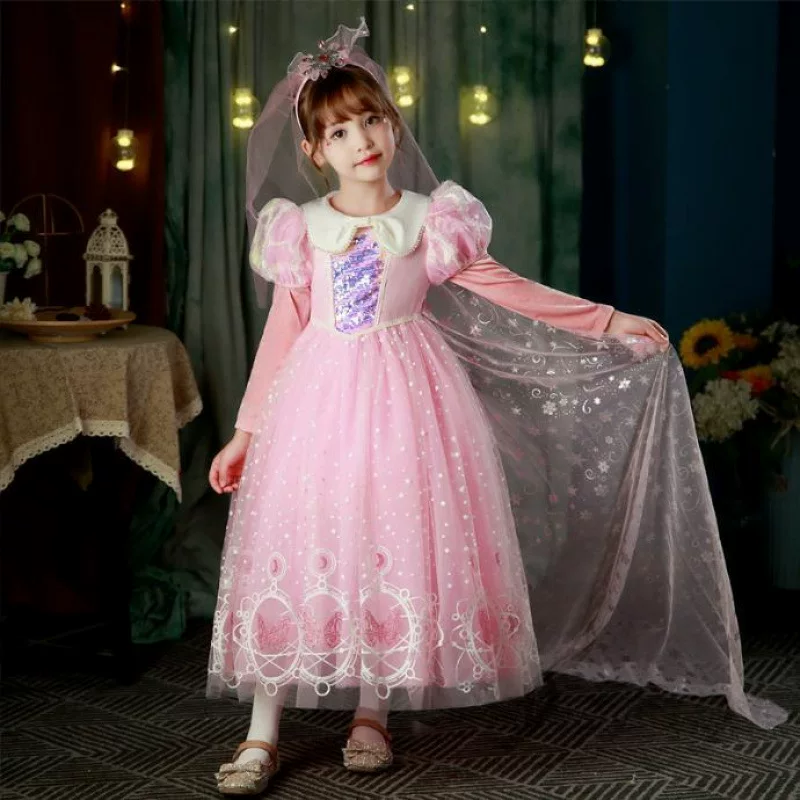 Летний наряд маленькой принцессы: вечернее платье с фатой, Frozen, подарок на день рождения