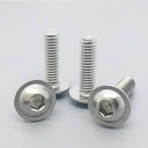 304不锈钢圆头内六角带垫螺丝法兰面螺栓加长螺丝M3M4M5M6M8M10