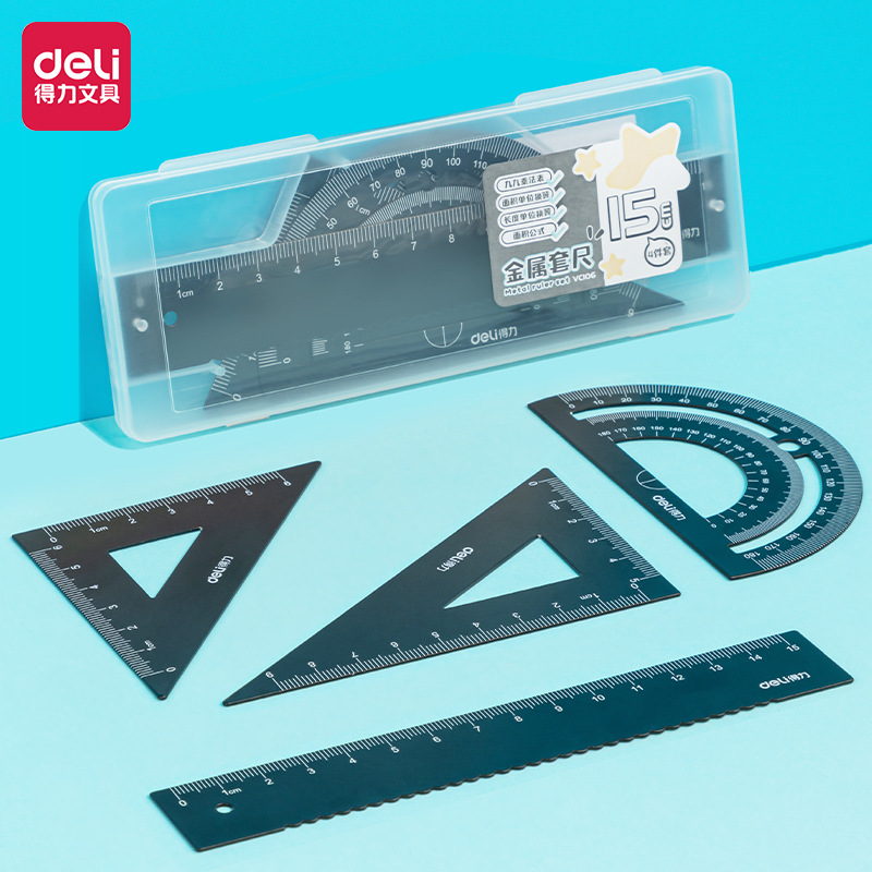 Estudiantes de la escuela primaria de la ley triangular metal personalizado grabado regla especial para estudiantes de primer y segundo grado aleación de aluminio más