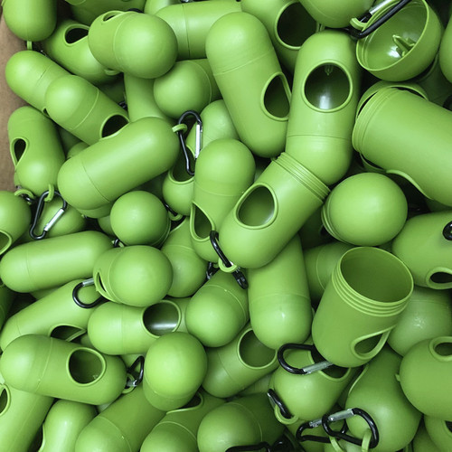 Military Green Pet Garbage Bag Dispenser Capsule Pill Type Dog Poop Bag Storage Box Purple Black Pink Green Red Blue Yellow