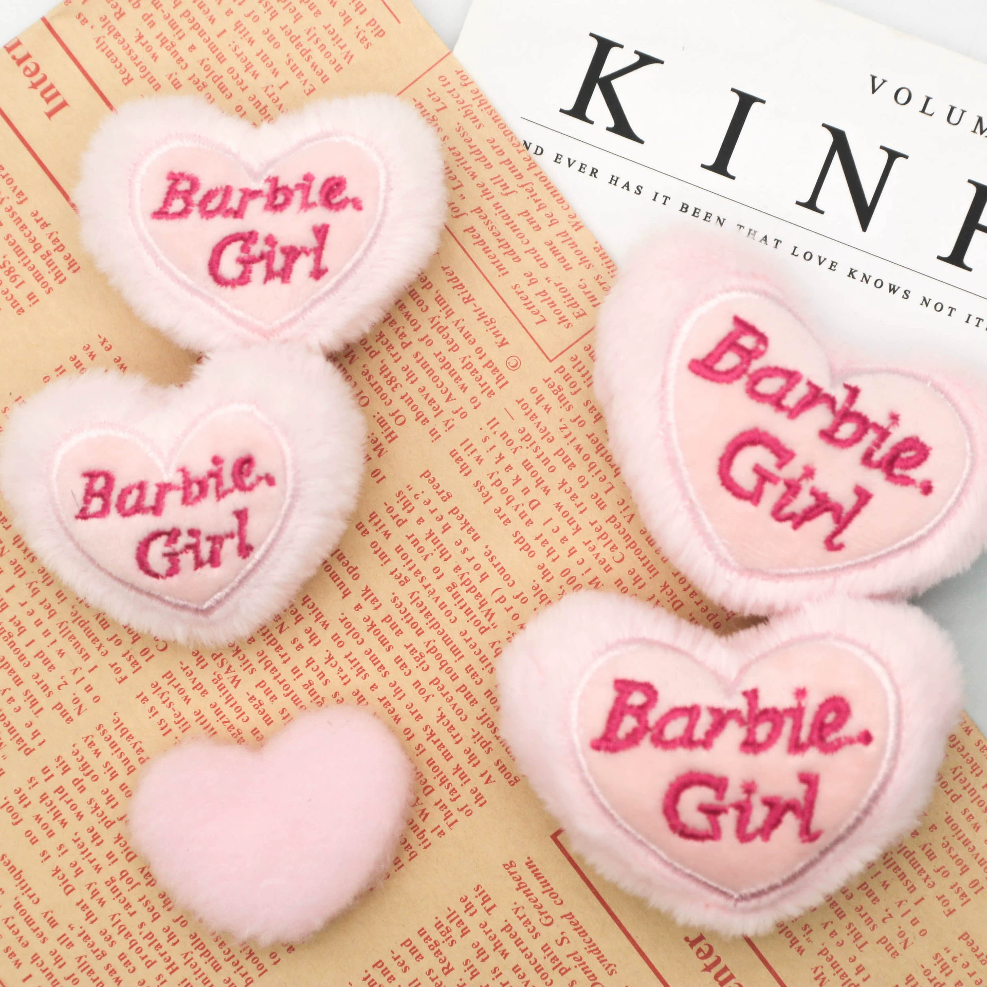 Мягкая кукла Барби с сердечками, популярные креативные буквы, мультяшные детские милые аксессуары для популярных кукол для девочек