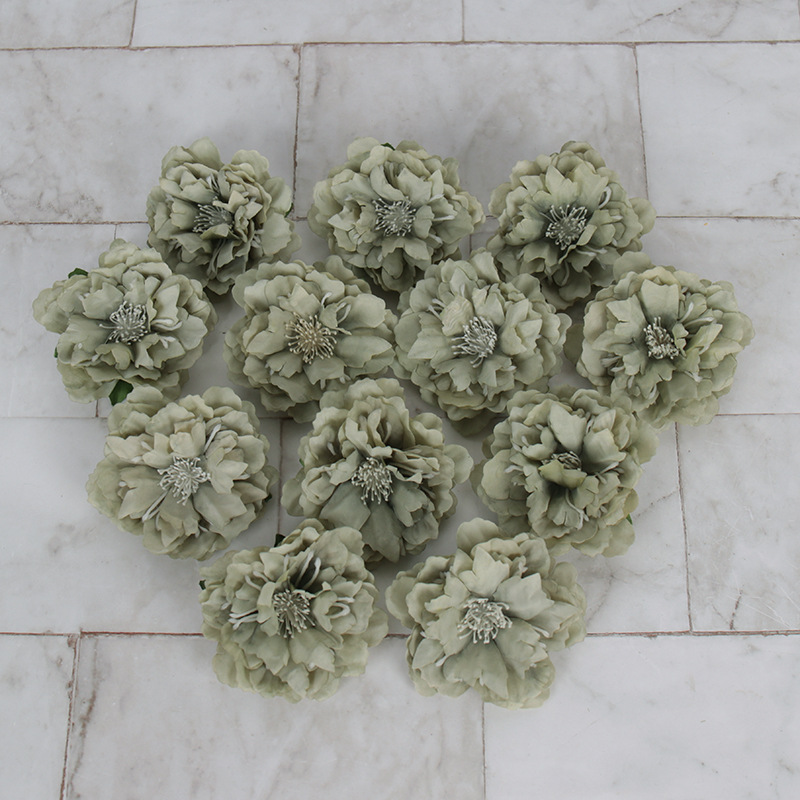 Cabeza de flor de peonía artificial diseño de escena de la boda flor falsa accesorios de decoración del hogar accesorios de fotografía flor de peonía