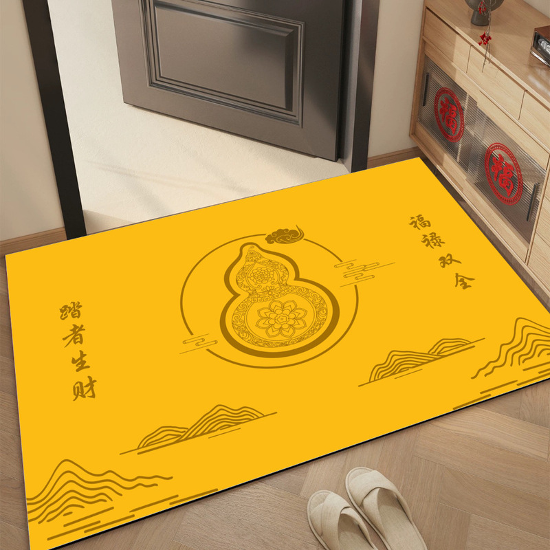 New Chinese-Style Landscape Gourd Entrance Floor Mat, Non-Slip and Wear-Resistant Entrance Hall Floor Mat, Step by Step to Make Money and Fortune Door Mat New Chinese-Style Landscape Gourd Entrance Floor Mat, Non-Slip and Wear-Resistant Entrance Hall Floor Mat, Step by Step to Make Money and Fortune Door Mat