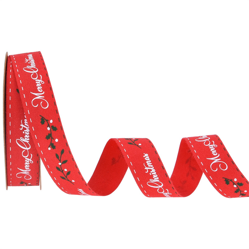 Amazon cinta de algodón de Navidad simple embalaje festivo DIY cinta ramo de flores hecha a mano cinta pastel horneado cinta