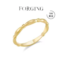 Женское кольцо из чистого золота 14K18k, матовая текстура, универсальное кольцо, которое можно накладывать друг на друга, золотые украшения 31449.