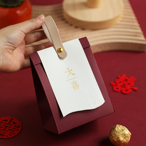 2024 New Wedding Candy Box Internet Celebrity Wedding Special Bag High-end Souvenir Engagement Wedding Box Empty Box
