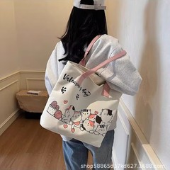 新型大容量アニメズック女子学生は本を着て通勤します。