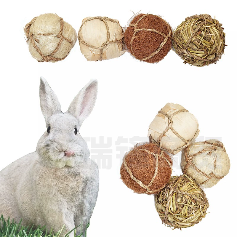 Кролик Молярный Водяная Трава Мяч Кокосовый Мяч Голландская Свинья Тоторо Хомяк Играть Мяч Игрушка Укус Маленькие Товары Для Животных