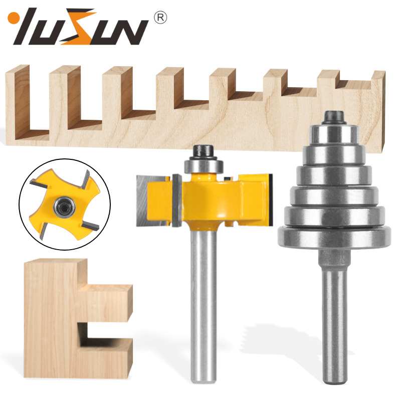 宇盛四刃滚珠T型刀7轴承组套1/4柄槽口刀木工铣刀具修边机