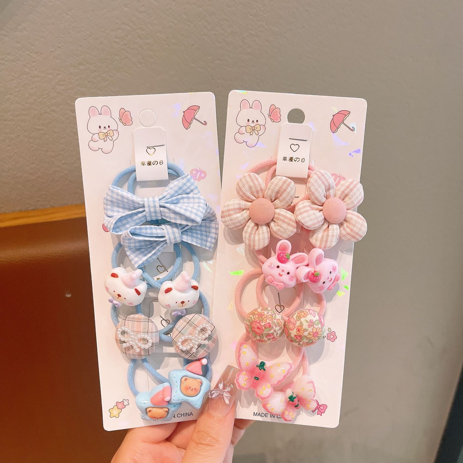 Flores lindas para niños, correa de goma, flores dulces, cuerda de cabeza encantadora, no lastimar el cabello del bebé, correa de goma, pareja de chicas rojas