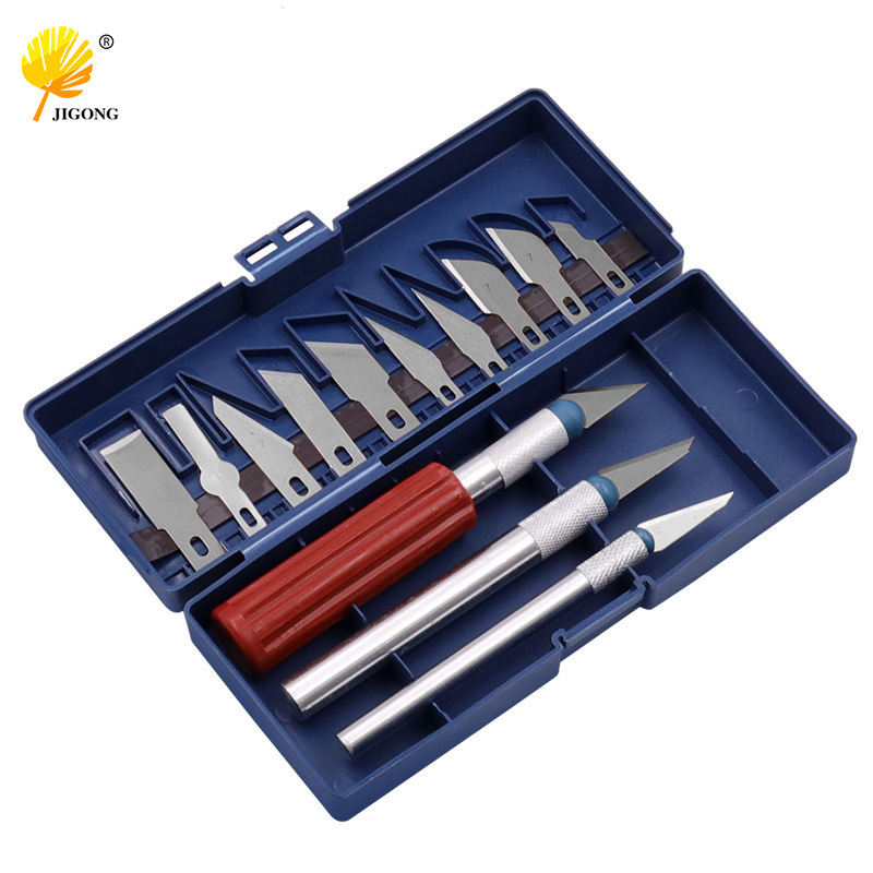 13pcs雕刻刀套装 金属雕刻刀金属刻刀美工刀小刻刀模型刻纸雕刻刀