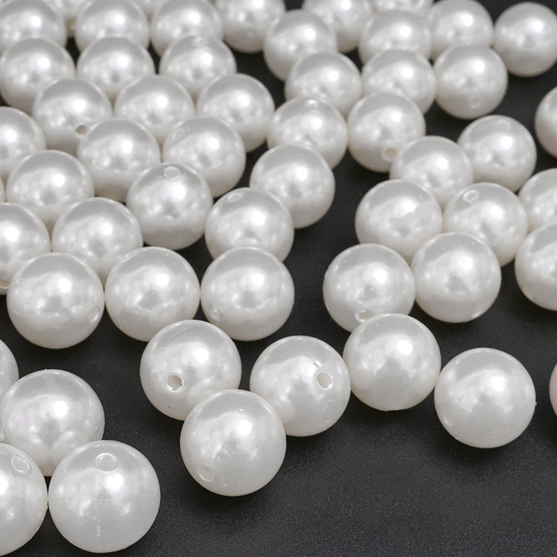 ABS agujero imitación de perlas DIY accesorios de joyería de perlas hechas a mano material de collar de pulseras
