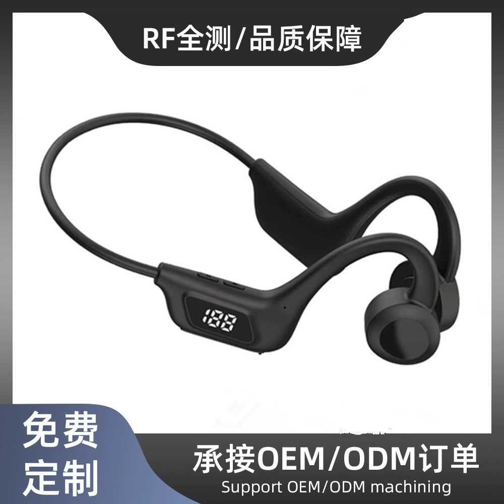 Костно-проводные наушники, беспроводная Bluetooth-гарнитура для спорта, открытые, лёгкие 13 г, белые/чёрные