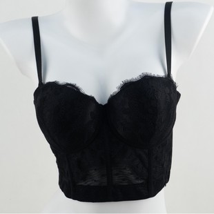 Meihua Cross-Border Amazon New Fishbone Bra French Lace Vest for Outerwear or Layering, Push-Up and Lift-Up, Nightclub Style