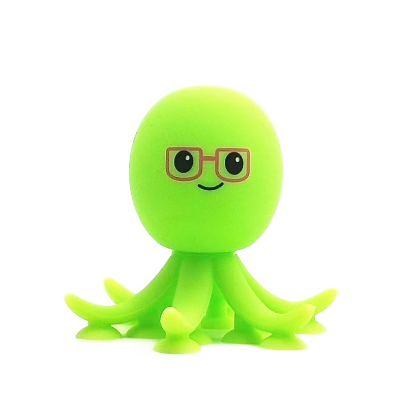 Juguete de silicona con ventosa de dibujos animados, lindo juguete de pulpo para apretar, divertido para el tiempo libre, rompecabezas, alivio del estrés, bola antiestrés, se puede imprimir con logotipo