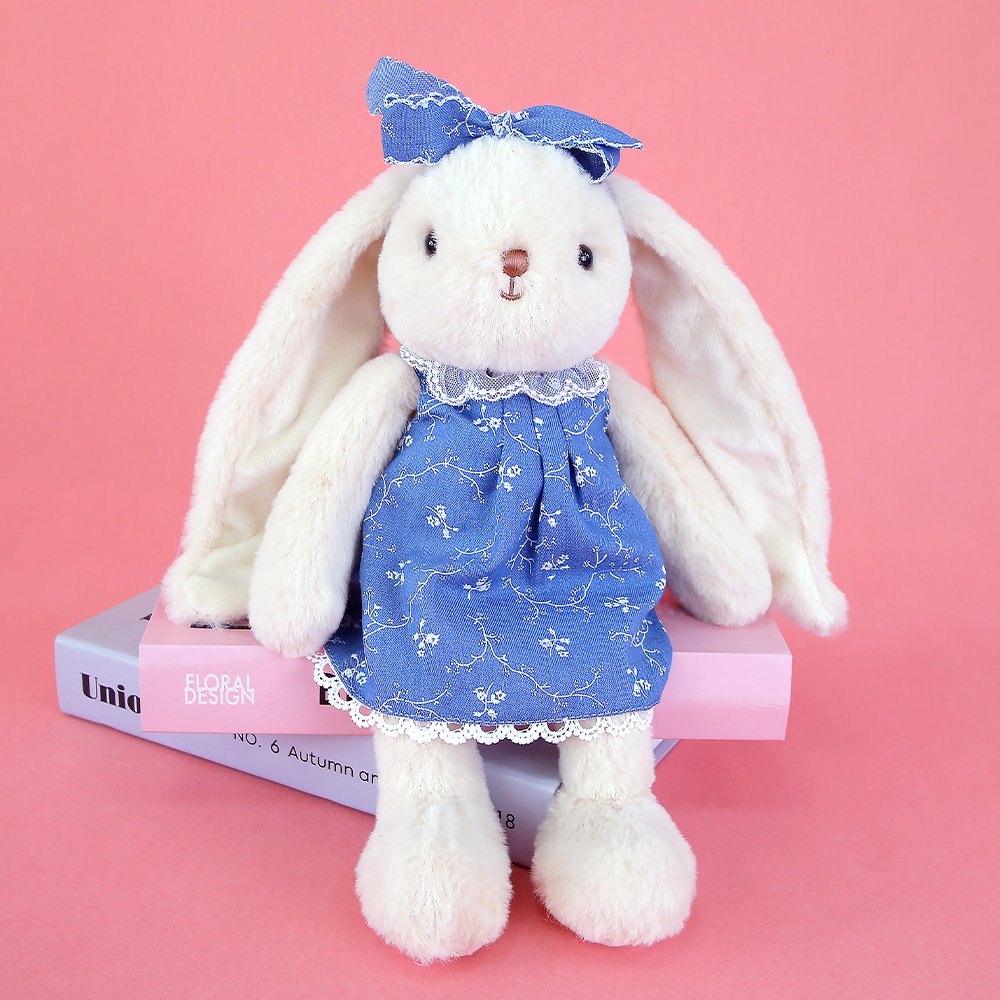 Muñeca de Peluche Conejo de Orejas Caídas de Terciopelo de Cristal, Algodón PP para Niños
