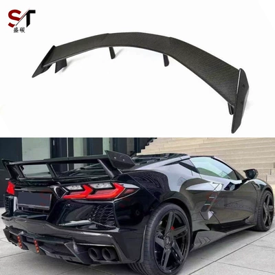 Suitable for Chevrolet Corvette C8 Rear Wing Carbon Fiber Fixed Wing Rear Spoiler Modified Car Exterior Parts (Spoiler)