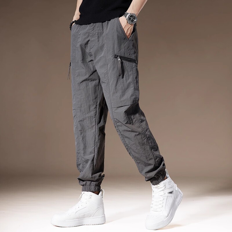 Summer New Multi-Pocket Trendy Brand Jogger Casual Pants for Men 2025 Cool Pants Cargo Pants Tapered Sports Trousers