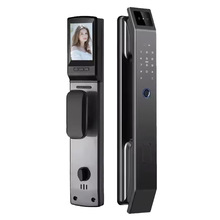奥尔良指纹锁3D人脸识别智能锁一握开涂鸦锁全自动
