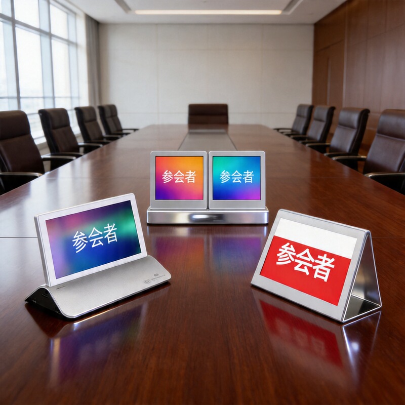 Smart Electronic Table Sign Double-Sided Table Card Seat Card Name Tag Conference Room Full-Color Wireless High-Definition Led Lcd
