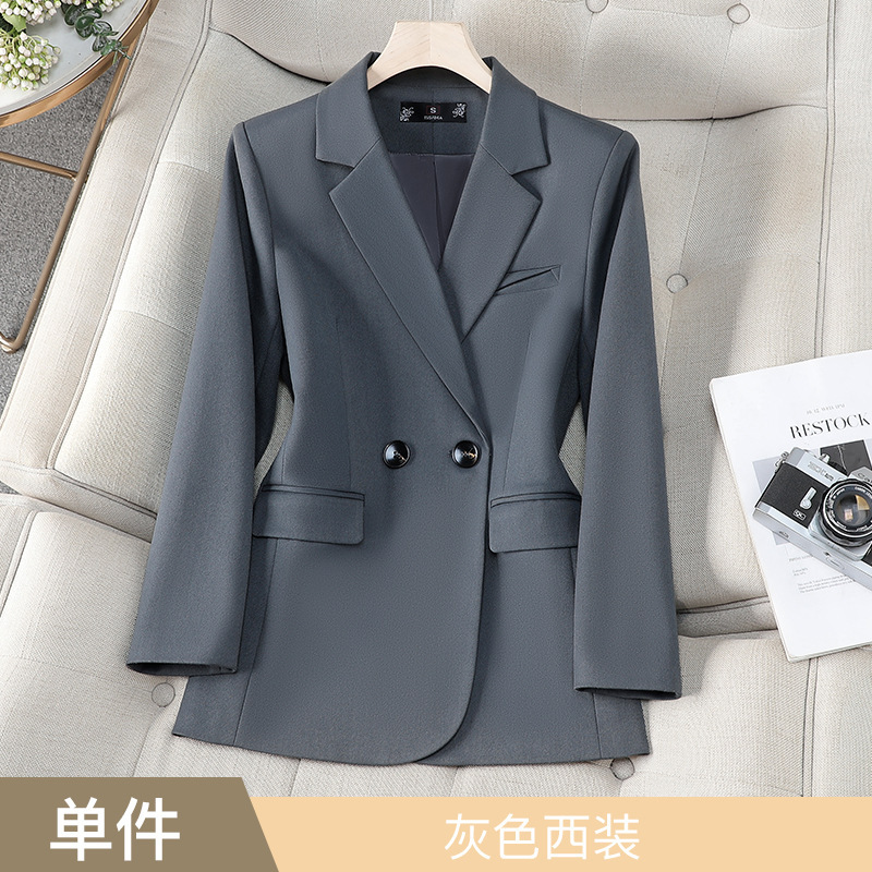 休闲西装外套女春秋季2025新款高级感后背开叉设计感小众西服上衣|undefined