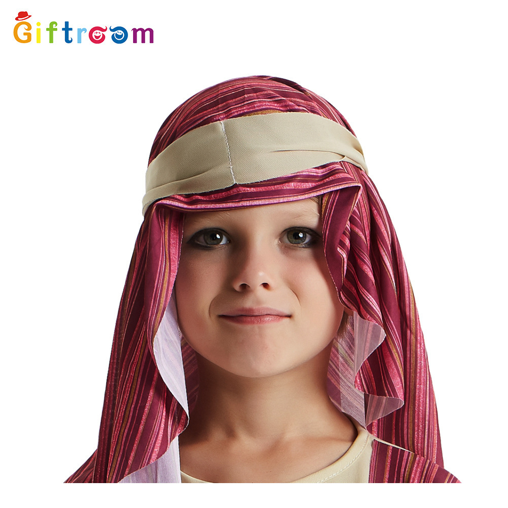 Kostium na Halloween Cosplay dla chłopca z Bliskiego Wschodu, pasterza, arabskiego imprezowicza, strój sceniczny_voghion.com