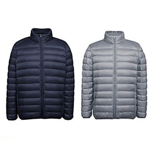 Japanese brand thin down cotton jacket for men with stand-up collar, 90 white down inner lining, large size winter coat outerwear for boys