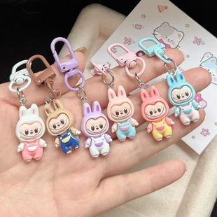 Cute Overalls, Cloth School Bag Pendant, Cute Cartoon Girl Heart Student Bag Pendant, Best Friend Gift Wholesale