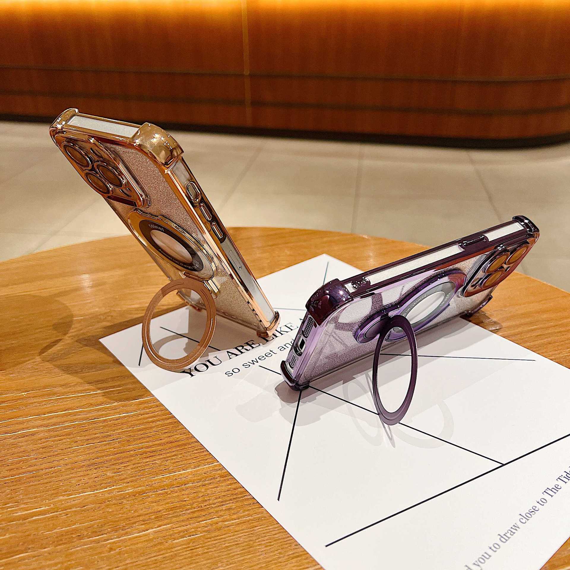 U-Shield Hebilla Lupa Magsafe Desktop invisible Teléfono perezoso Soporte de metal Estuche para teléfono móvil Universal