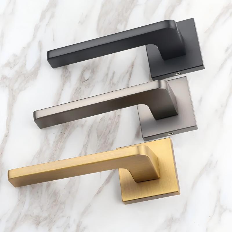 Cerradura de puerta interior bloqueo de puerta silencioso de absorción magnética conjunto de color se puede personalizar cerradura de puerta nórdica cerradura de mano tipo split