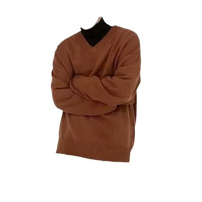 Slim Fit V-Neck Knit Sweater For Men - Lightweight Casual Pullover With Soft Texture, Stylish Layering Essential _voghion.com