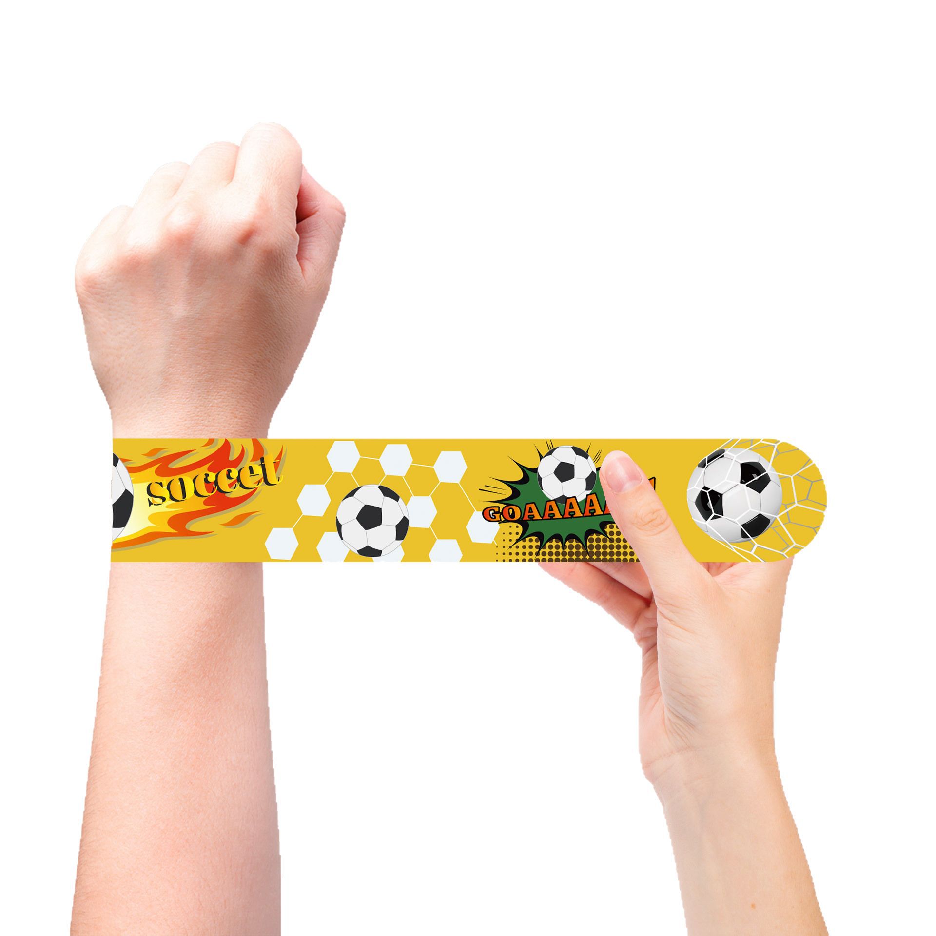 Amazon transfronterizo nuevo collar de fútbol de la Copa del Mundo PVC 12 un conjunto de pulseras de fiesta deportiva