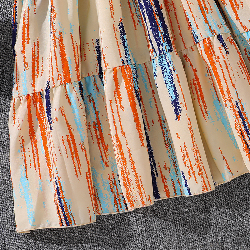 Mädchen Midi Kleid Mit Batikmuster Für Den Herbst_voghion.com