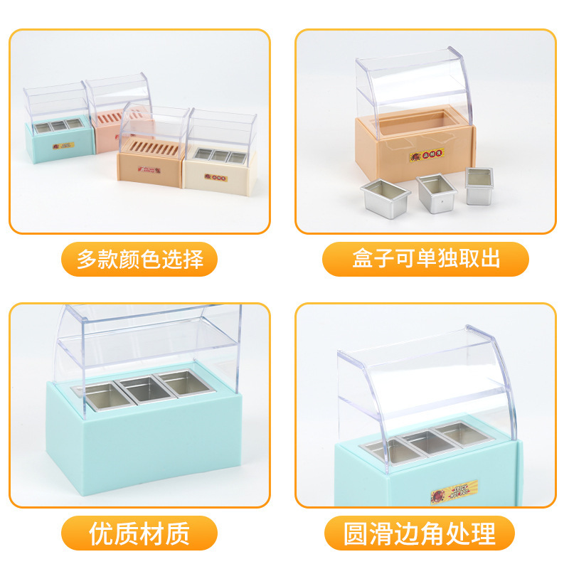 仿真迷你甜品展示柜过家家玩具微缩食玩 关东煮烧烤面包DIY小摆件|undefined