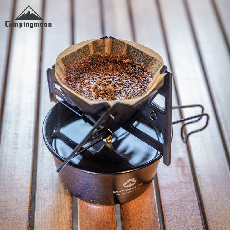 Coleman stainless steel titanium-plated foldable portable outdoor camping hand coffee filter drip rack coffee funnel Coleman stainless steel titanium-plated foldable portable outdoor camping hand coffee filter drip rack coffee funnel