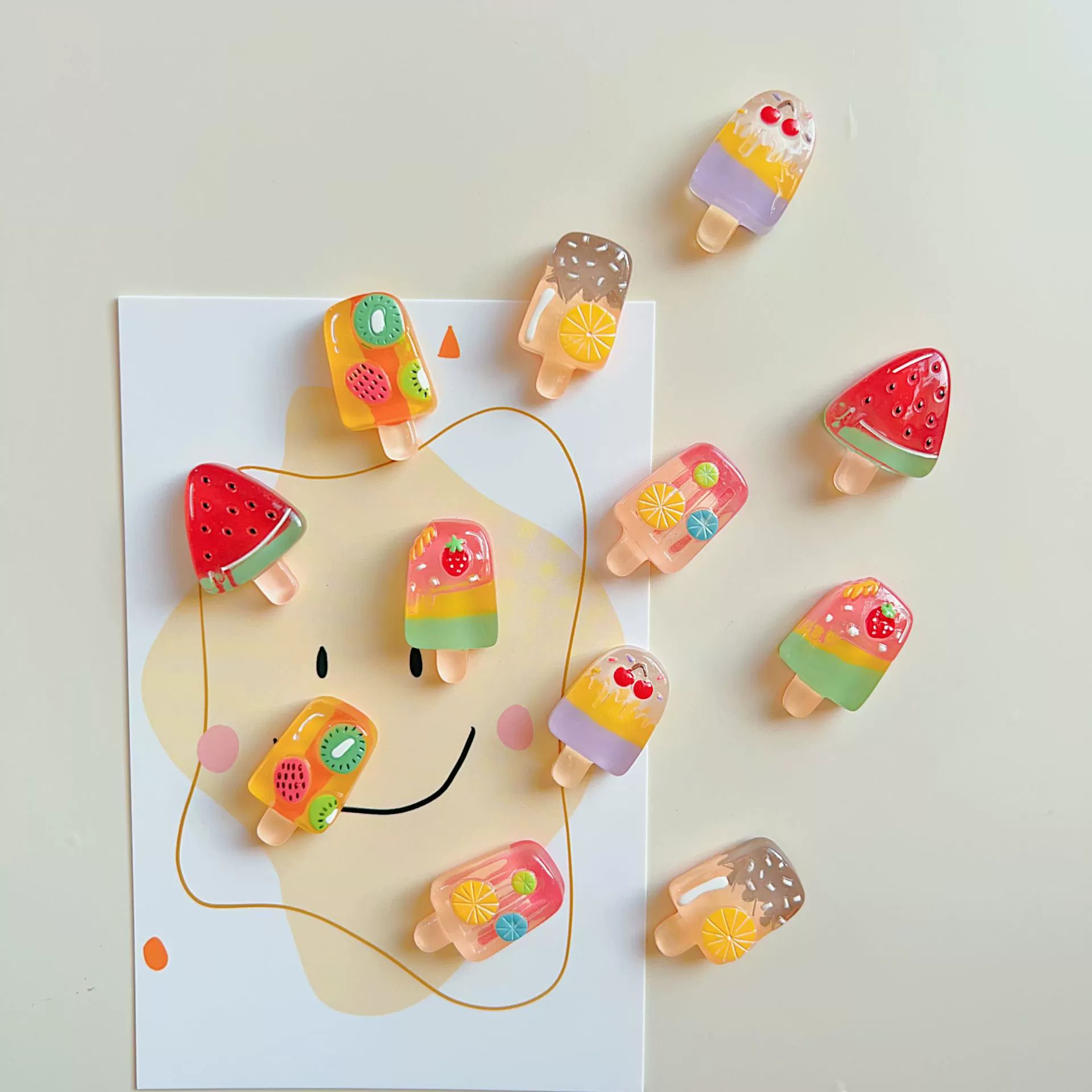 Наклейка на холодильник с магнитной всасывающей плиткой Фруктовое фруктовое мороженое Шоколадное мороженое имитация еды и игры новый дом украшения дырочная доска