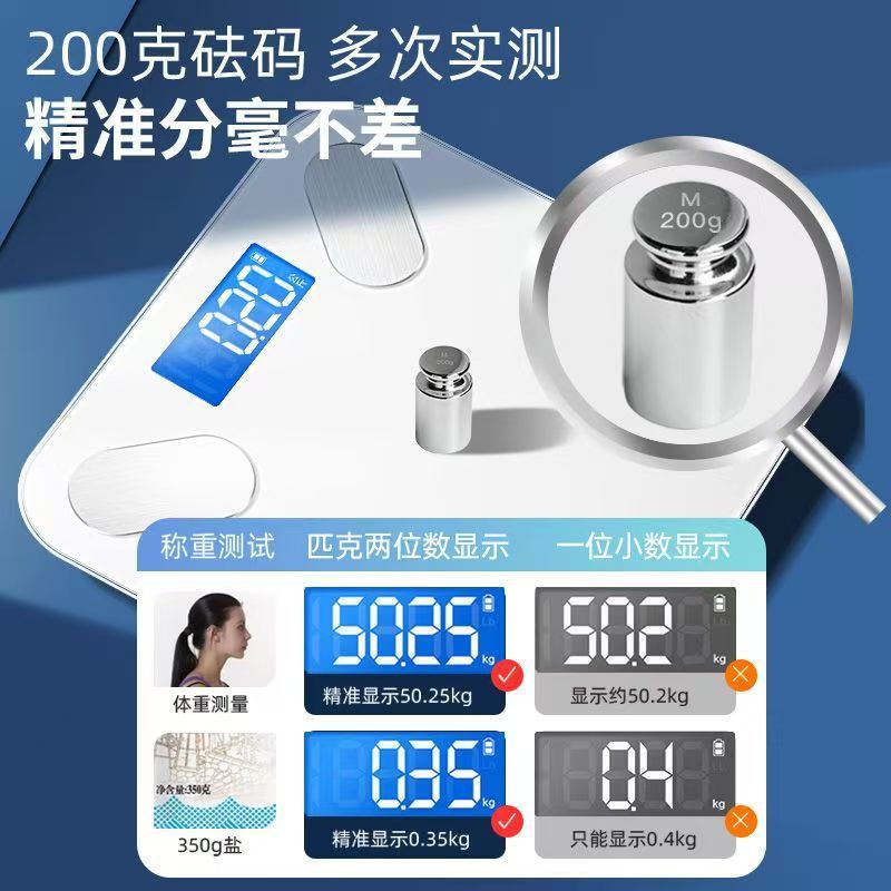 【匹克官方授权】智能体重秤高精准体脂称减肥专用学生宿舍体脂秤|undefined