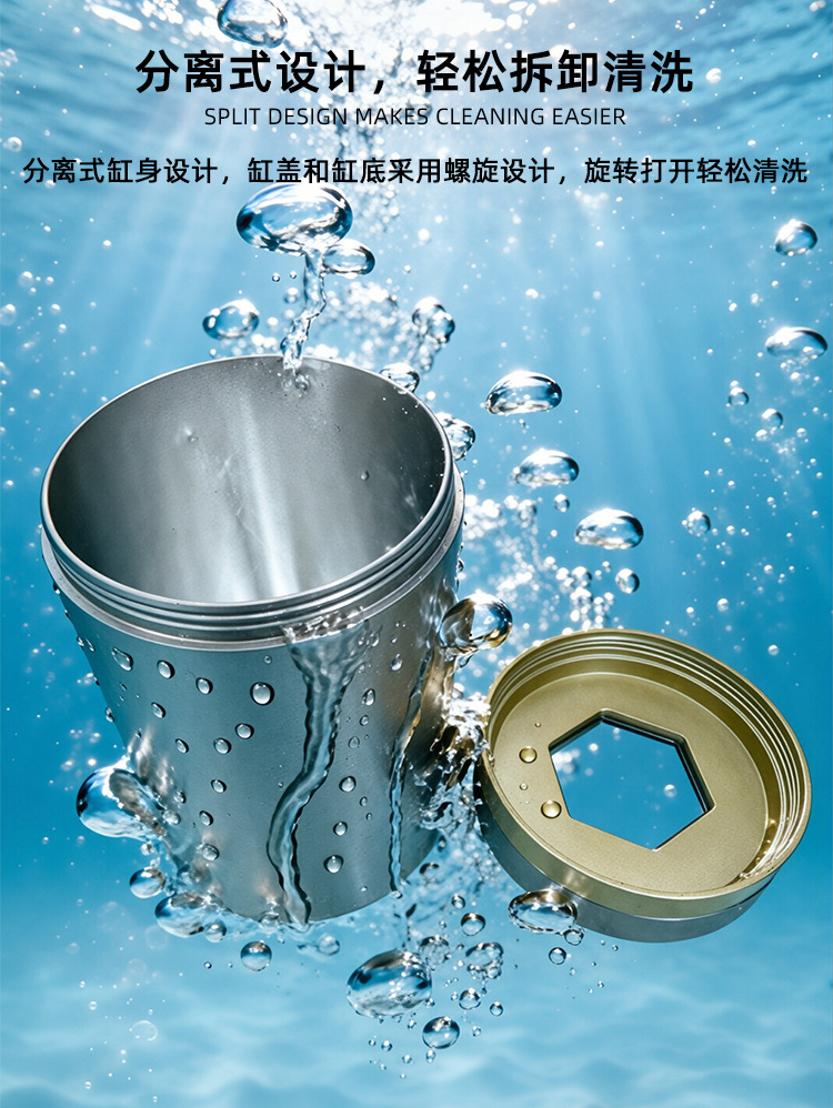 Rotatable and collapsible aluminum alloy car ashtray with cover, anti-ash scattering and anti-fall, high-end ashtray for living room and home use