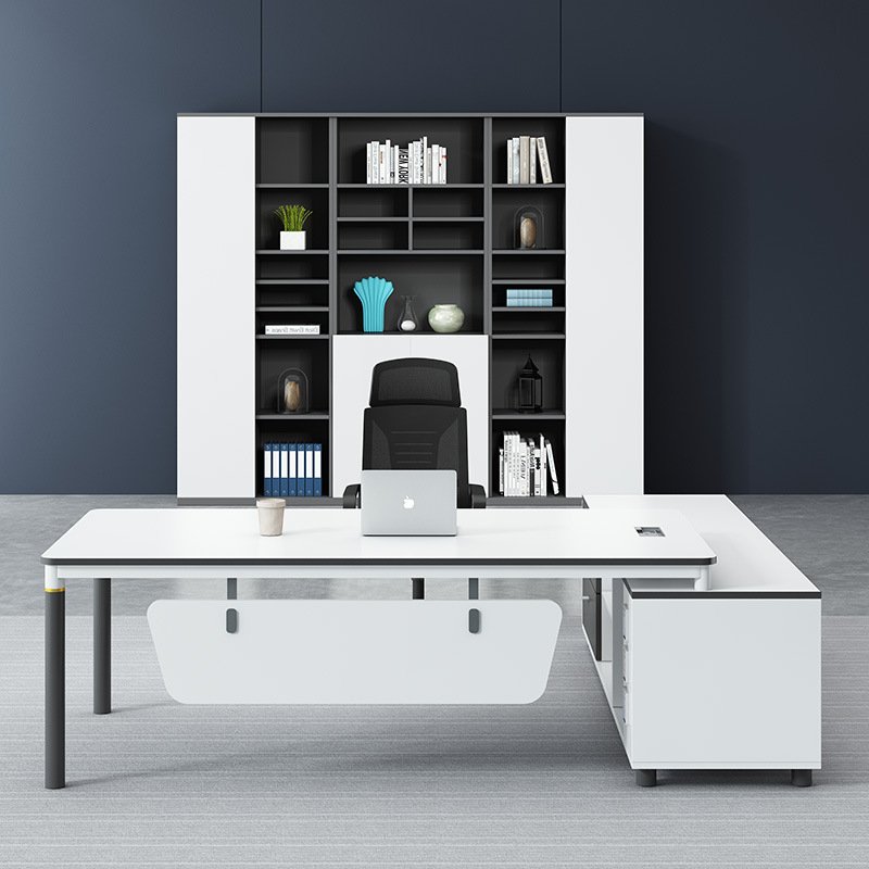 Mesa de oficina blanca mesa de finanzas simple muebles de oficina modernos mesas y sillas de oficina combinación gerente general mesa jefe